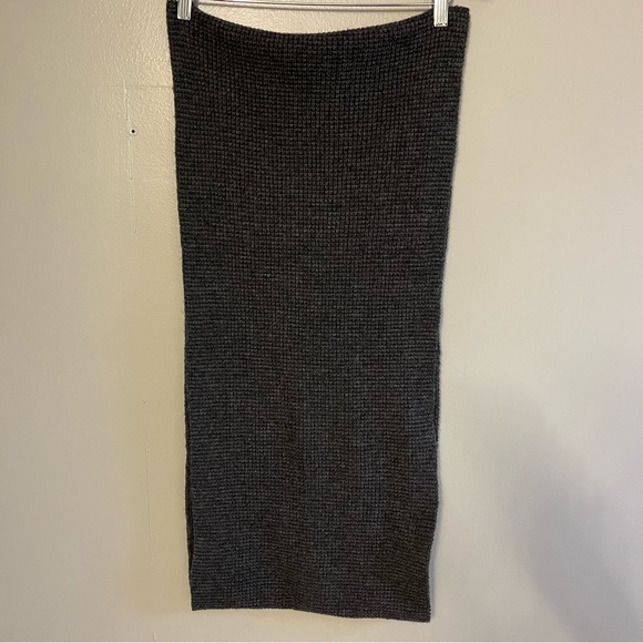 J Crew Womens Gray Chunky Knit Rectangular Comfy Cozy Warm Infinity Scarf - Picture 6 of 9